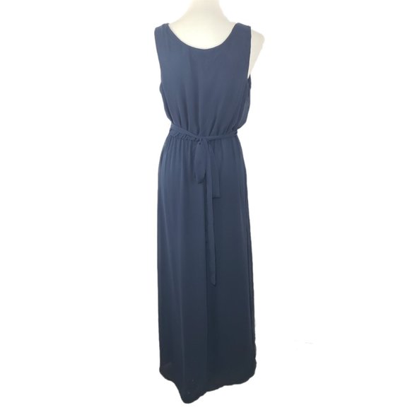 Forever 21 Blue Floor-Length Maxi Gown Medium - Picture 5 of 8